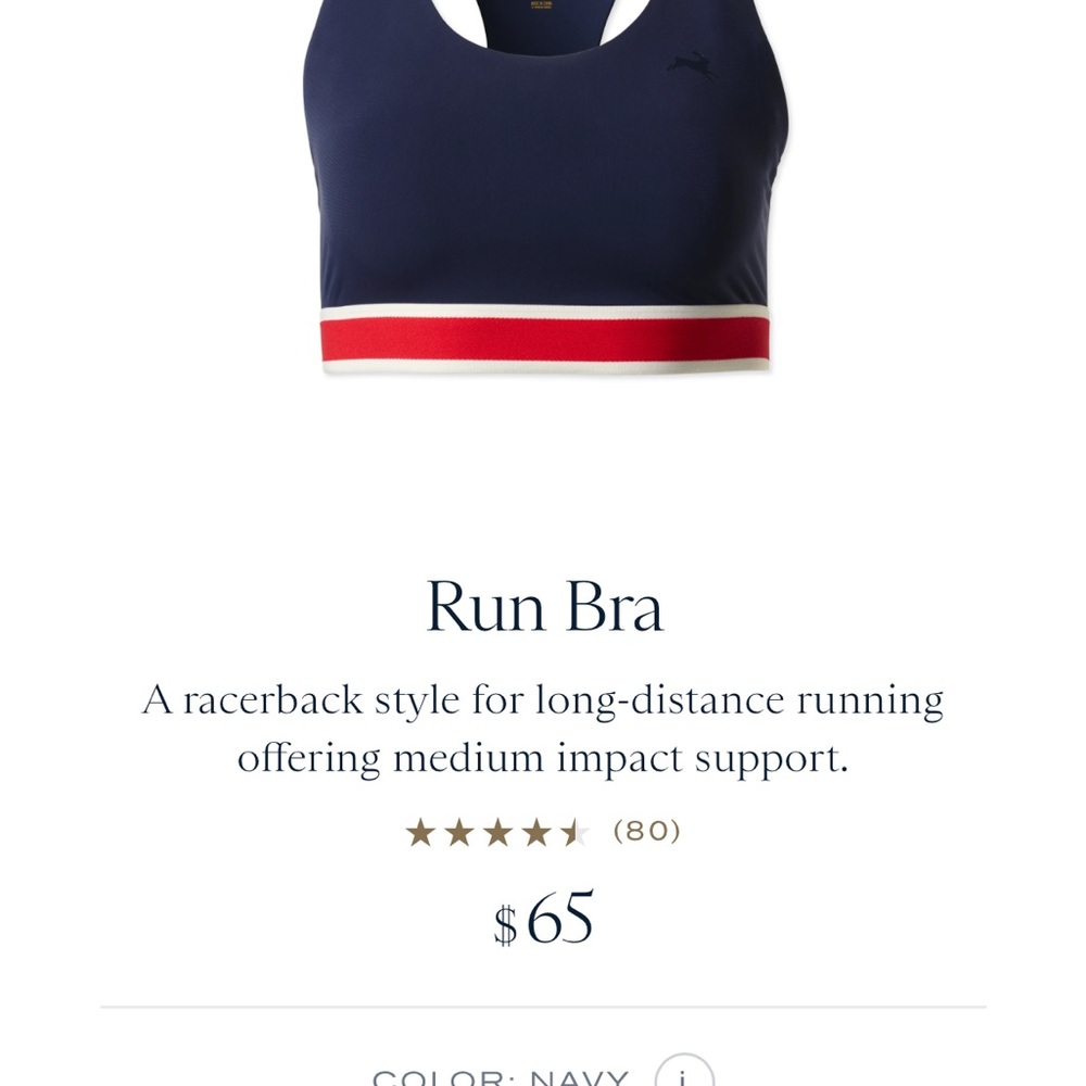Tracksmith Run Bra